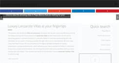 Desktop Screenshot of luxuryvillaslanzarote.com