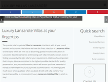 Tablet Screenshot of luxuryvillaslanzarote.com